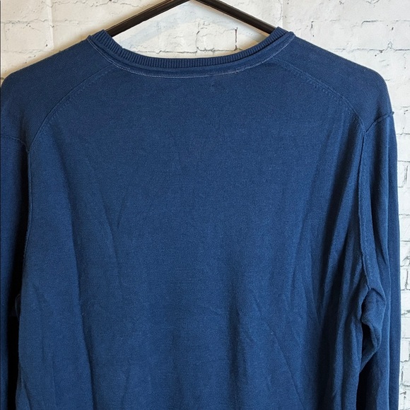 Vince Silk Cashmere Blend Crewneck Sweater Men’s L Blue Elevated Basic Luxury - Picture 11 of 15